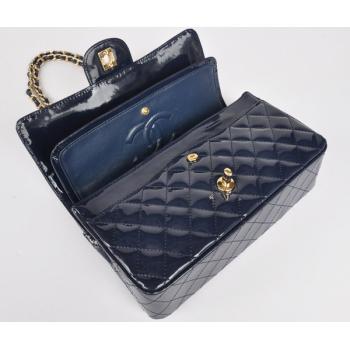 Chanel  Flap bags 1112 Blue Enamel Small Handbags