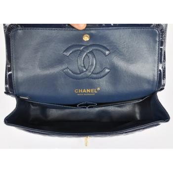 Chanel  Flap bags 1112 Blue Enamel Small Handbags