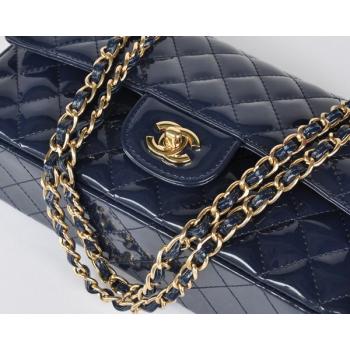 Chanel  Flap bags 1112 Blue Enamel Small Handbags