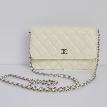 Replica Chanel Mini bags 33814 Beige Lambskin Ladies Bags