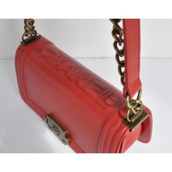 Chanel Boy Chanel bags 66713 Red Small Cross Body Bag Replica