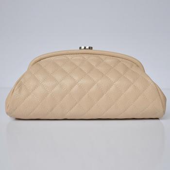 Replica Cheap Chanel Clutches 32342 Apricot Cow Leather Evening Bag