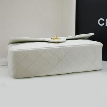 Cheap Quality Chanel 36076 White Lambskin Medium Bag