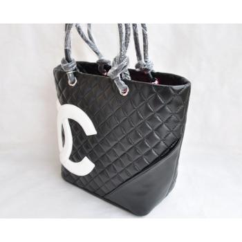 Quality Chanel Cambon bags 25168 Black Cross Body Bag Ladies