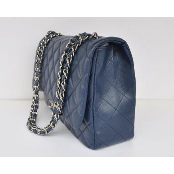 Replica Quality Chanel  Flap bags 28600 Blue Lambskin Cross Body Bag