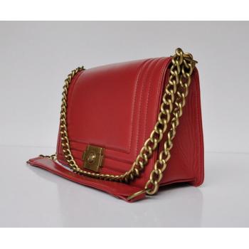 Chanel Boy Chanel bags 69010 Red Lambskin Small Bag Replica