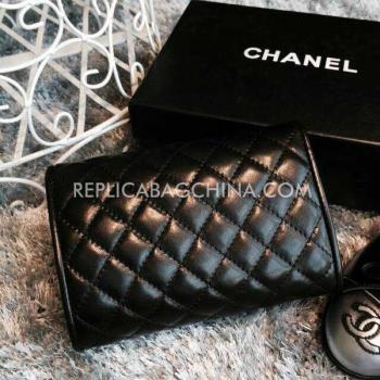 Replica Chanel Lambskin Handbag Black Le Boy HM10825