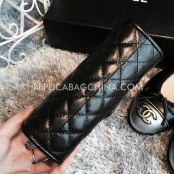 Replica Chanel Lambskin Handbag Black Le Boy HM10825