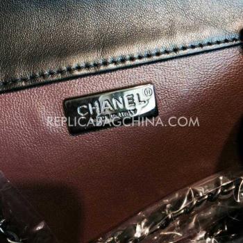 Replica Chanel Lambskin Handbag Black Le Boy HM10825