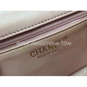 Chanel Handbag Lambskin Chain Apricot