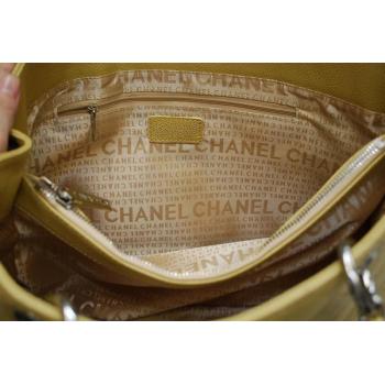 Cheap Chanel Shopping bags 35899 Yellow Lambskin Ladies Handbags