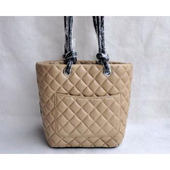 Chanel Cambon bags 25167 Khaki Lambskin Ladies Bag