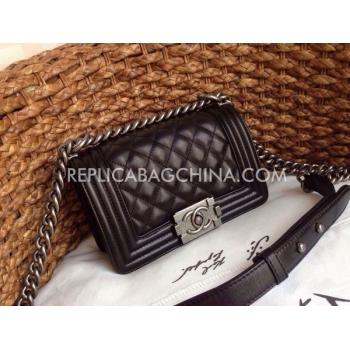 Chanel Lambskin Le Boy Black Cross Body Bag