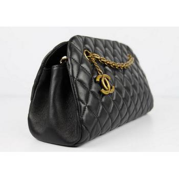 Chanel Bowling Bags 49853 Black Lambskin Ladies Bag Replica