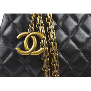 Chanel Bowling Bags 49853 Black Lambskin Ladies Bag Replica