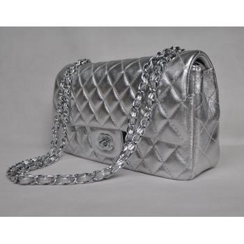 Chanel  Flap bags 1112 Silver Lambskin Small Bags