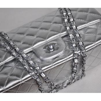 Chanel  Flap bags 1112 Silver Lambskin Small Bags