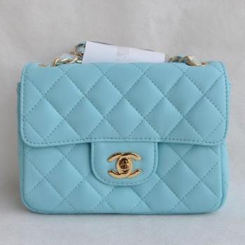 Chanel  Flap bags 1115 Blue Lambskin Ladies Bag