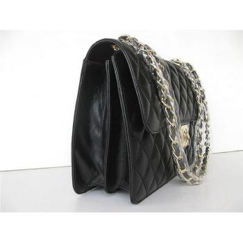 Chanel  Flap bags 48220 Black Medium HandBags