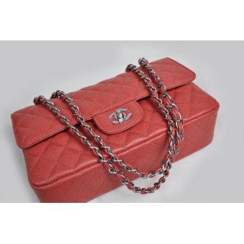 Cheap Chanel  Flap bags 1112 Red Cow Leather Small Handbag