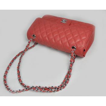 Cheap Chanel  Flap bags 1112 Red Cow Leather Small Handbag