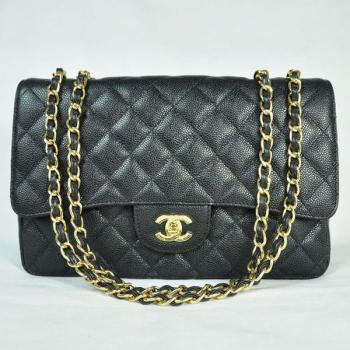 Chanel  Flap bags 28600 Black Cow Leather Ladies Handbags