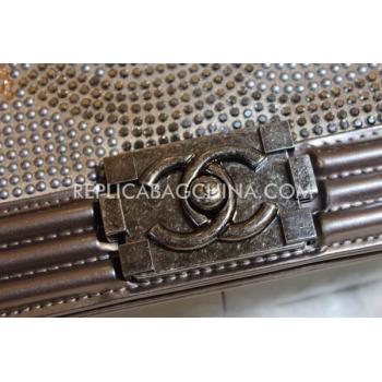 Chanel Calfskin Le Boy Handbag Grey