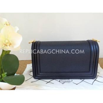 Chanel Blue Handbag Lambskin Le Boy Replica