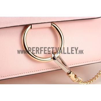 Chloe Faye Small Bag Light Pink Suede Leather Flap