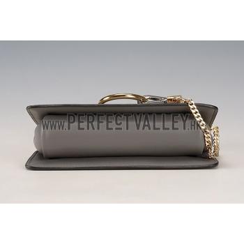 Chloe Faye Small Bag Grey Suede Leather Flap Replica