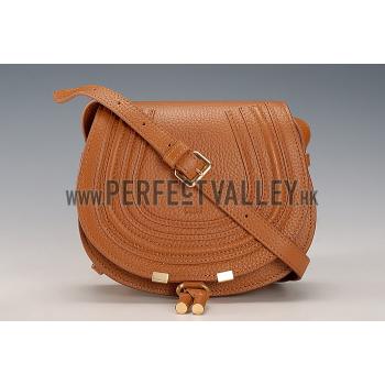 Chloe Marcie Flap Small Shoulder Bag Tan