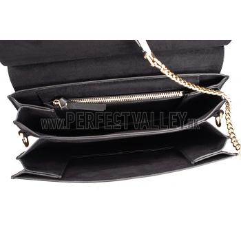 Chloe Faye Python Flap Black Shoulder Bag