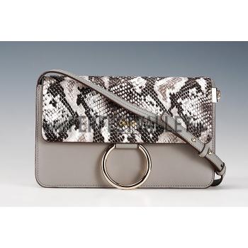 Chloe Faye Small Bag Grey and Python Pattern Replica