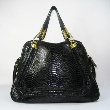 Cheap Chloe  50895 Ladies Snake Leather Black Handbag