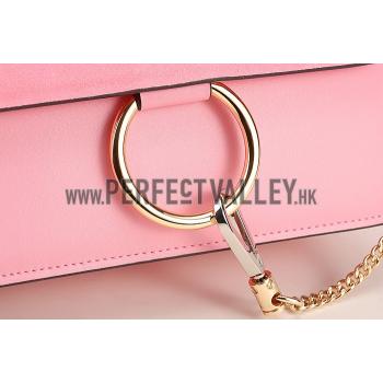 Chloe Faye Small Bag Pink Suede Leather Flap