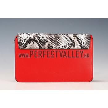 Chloe Faye Small Bag Red and Python Pattern Replica