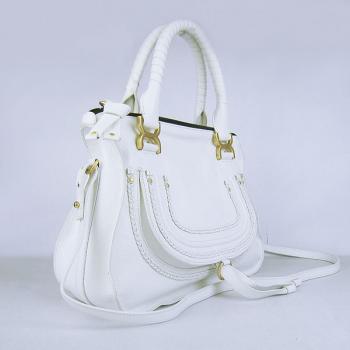 Chloe  9806 2way Lambskin White Handbag