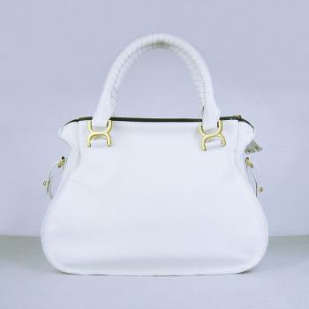 Chloe  9806 2way Lambskin White Handbag