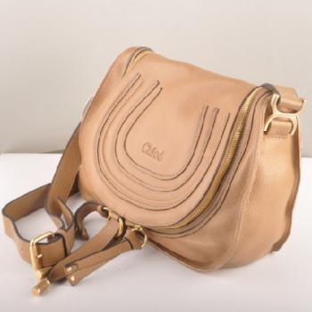 Chloe  90300 Messenger Bag Lambskin Apricot