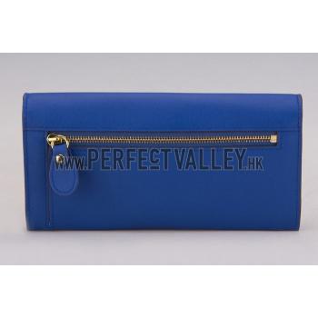 Cheap Chloe Elsie Long Wallet With Flap Bag Calfkin Blue