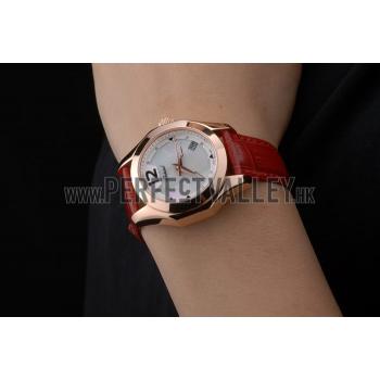 Chopard Red Leather Bracelet Watch 80276