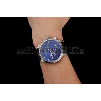 Chopard L.U.C 8HF Power Control Blue Dial Black Leather Bracelet 1454004