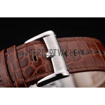 Emporio Armani Meccanico Brown Leather Strap Open Dial 98255