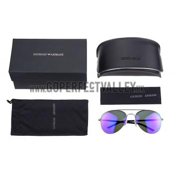 Giorgio Armani Aviator Black Lens Sunglasses 307875