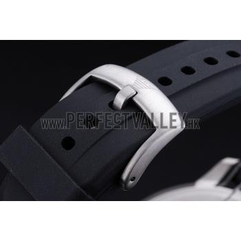 Emporio Armani  Black Rubber Strap White Dial