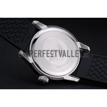 Emporio Armani  Black Rubber Strap White Dial