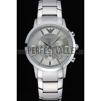 Emporio Armani  Chronograph Silver Dial Stainless Steel Bracelet  622344 Replica