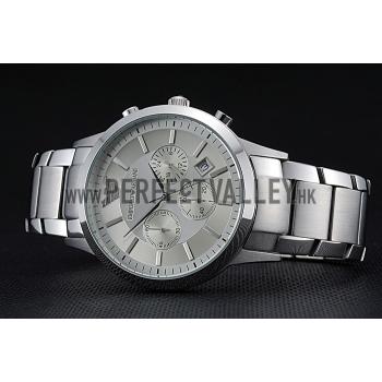 Emporio Armani  Chronograph Silver Dial Stainless Steel Bracelet  622344 Replica