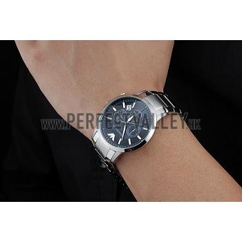 Emporio Armani  Chronograph Dark Blue Dial Stainless Steel Bracelet  622338