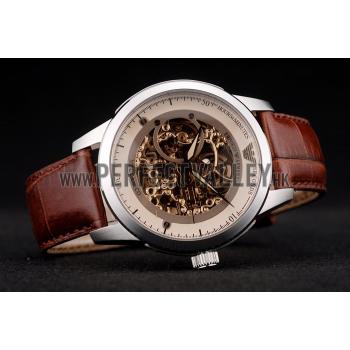 Emporio Armani Meccanico Brown Leather Strap Open Dial 98249 Replica